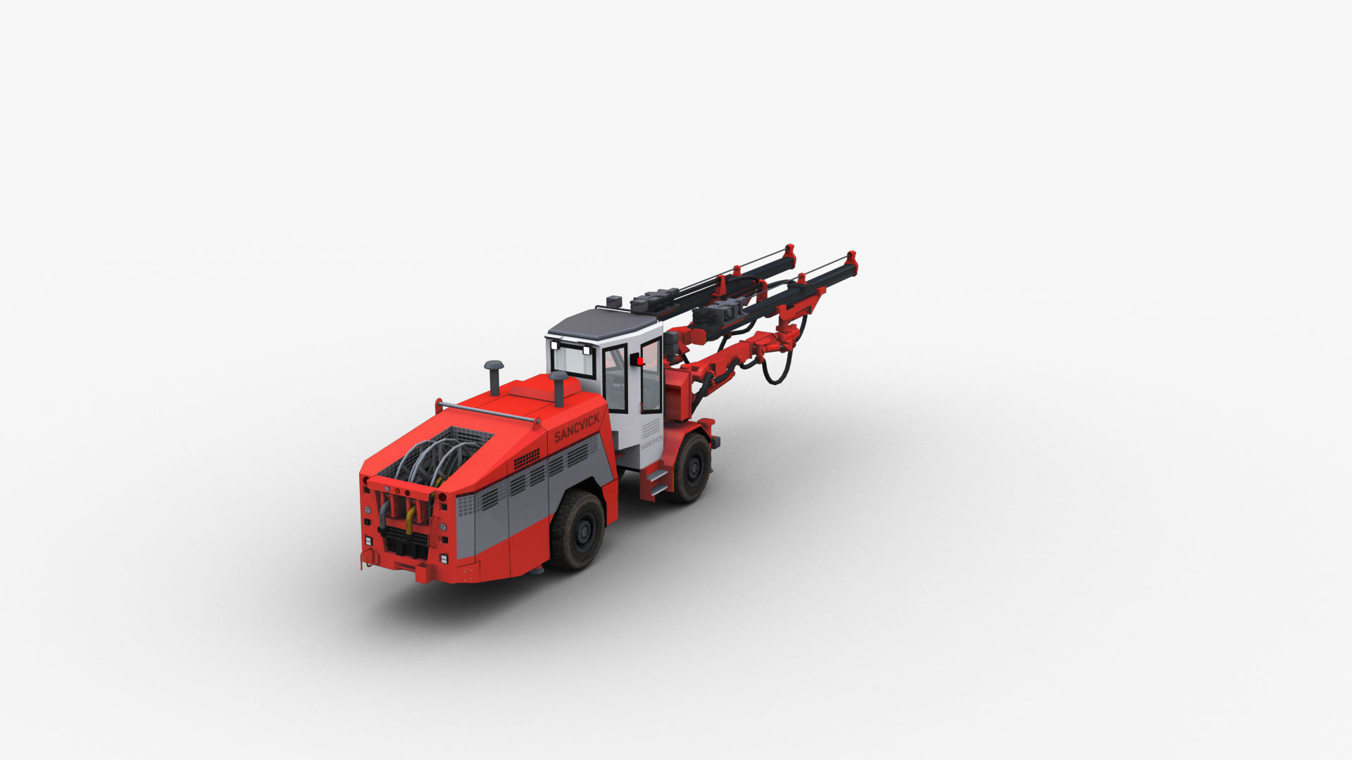 Sandvik Drill Rig Underground Low-poly 3D model_8
