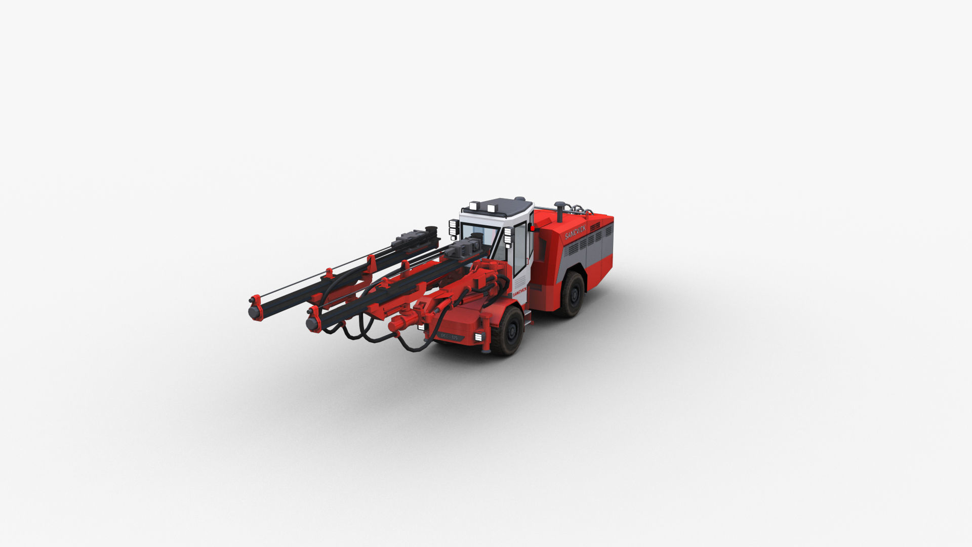 Sandvik Drill Rig Underground Low-poly 3D model_2
