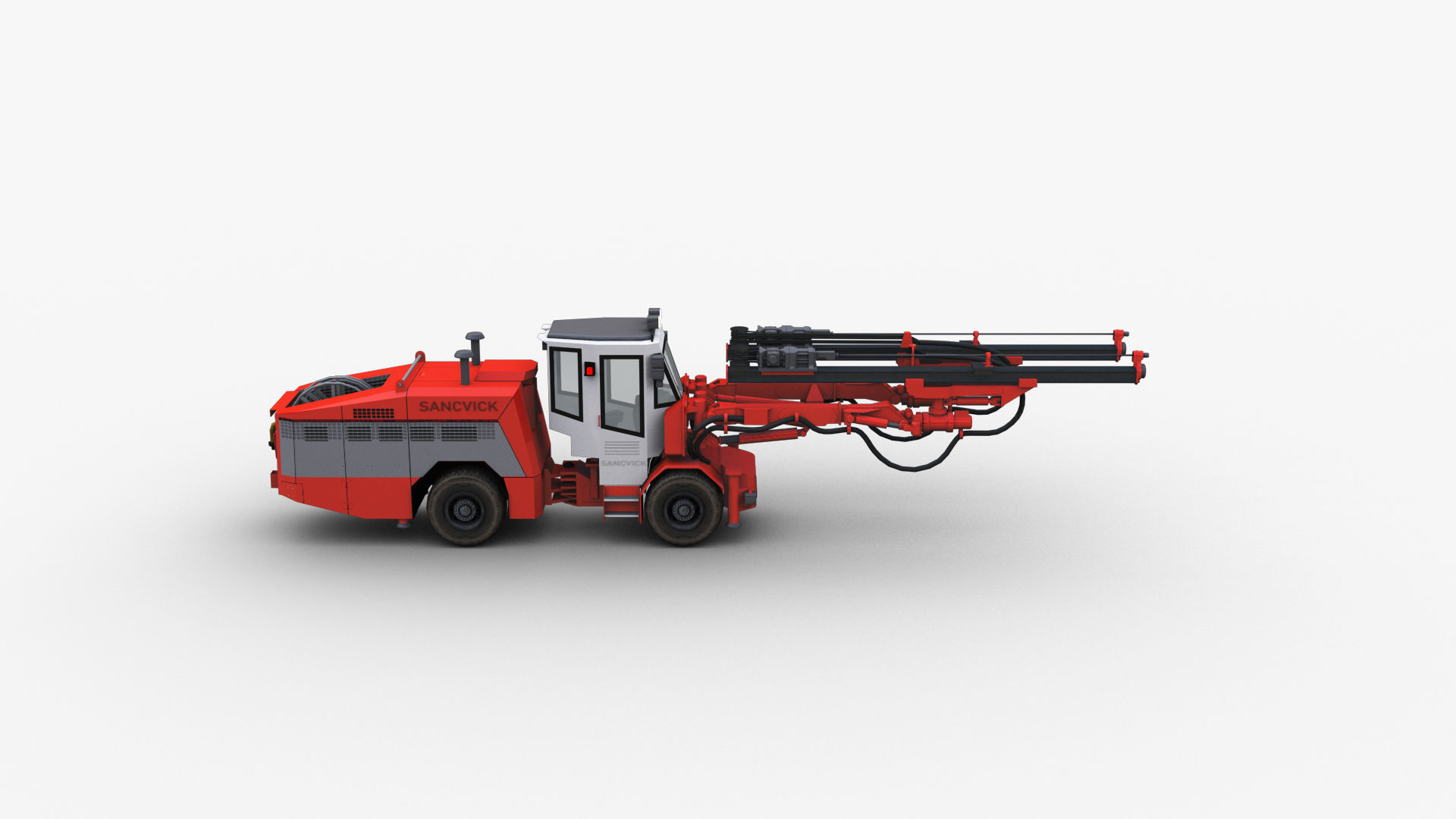 Sandvik Drill Rig Underground Low-poly 3D model_6