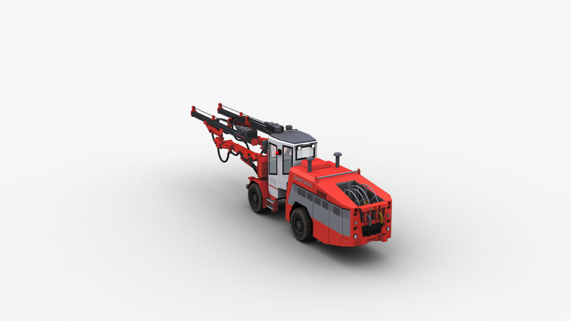 Sandvik Drill Rig Underground Low-poly 3D model_10