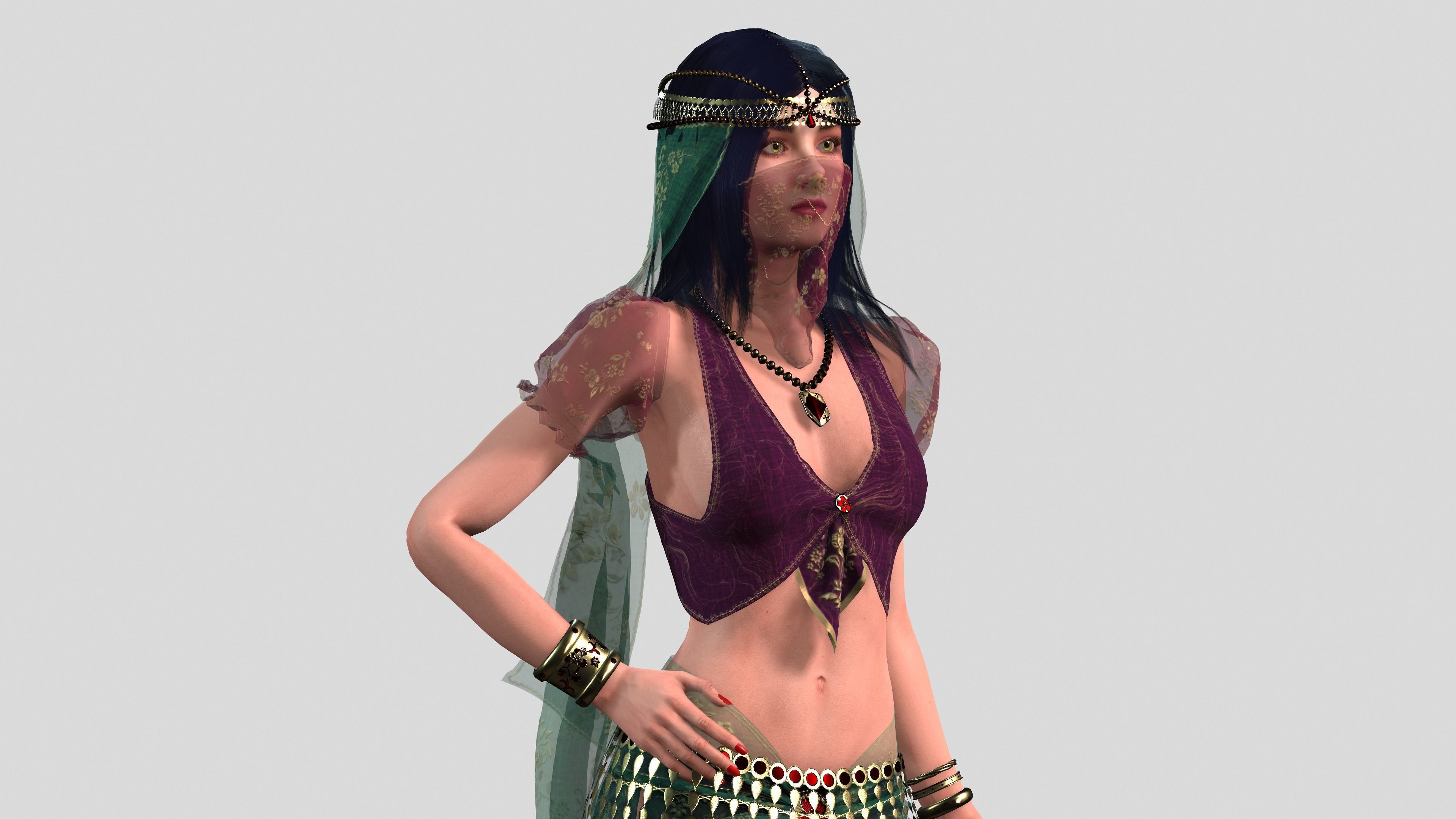 Belly Dancer 3D model_6