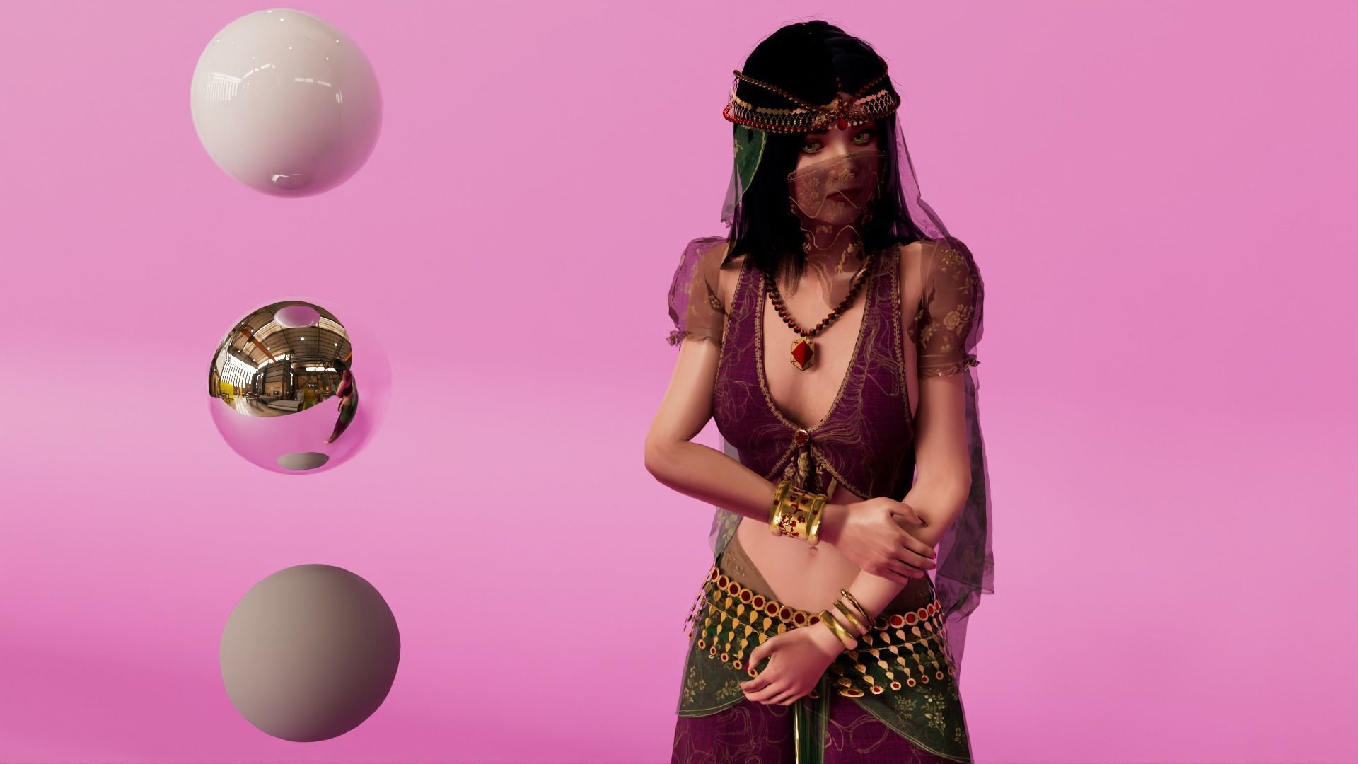 Belly Dancer 3D model_4
