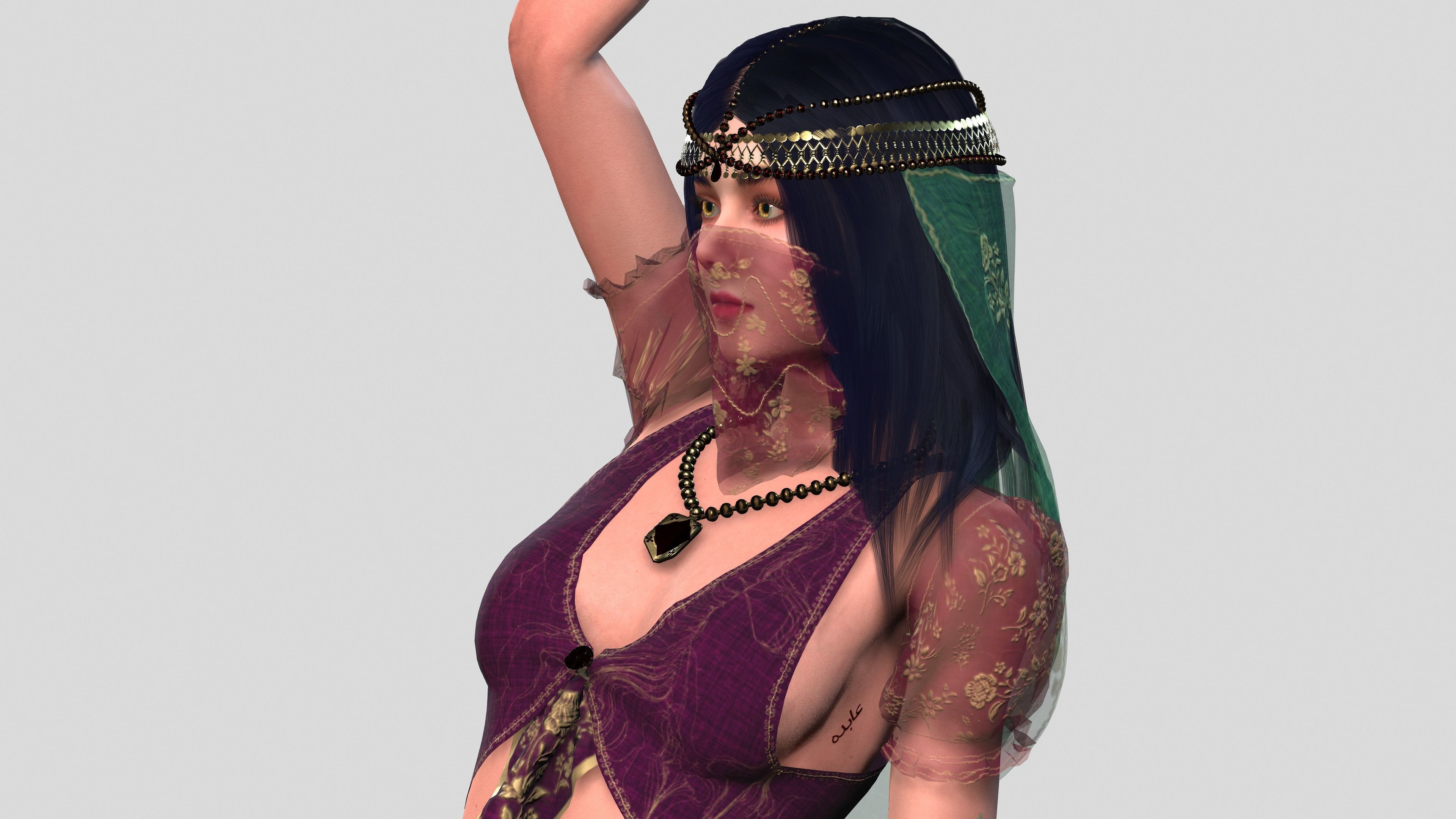 Belly Dancer 3D model_7