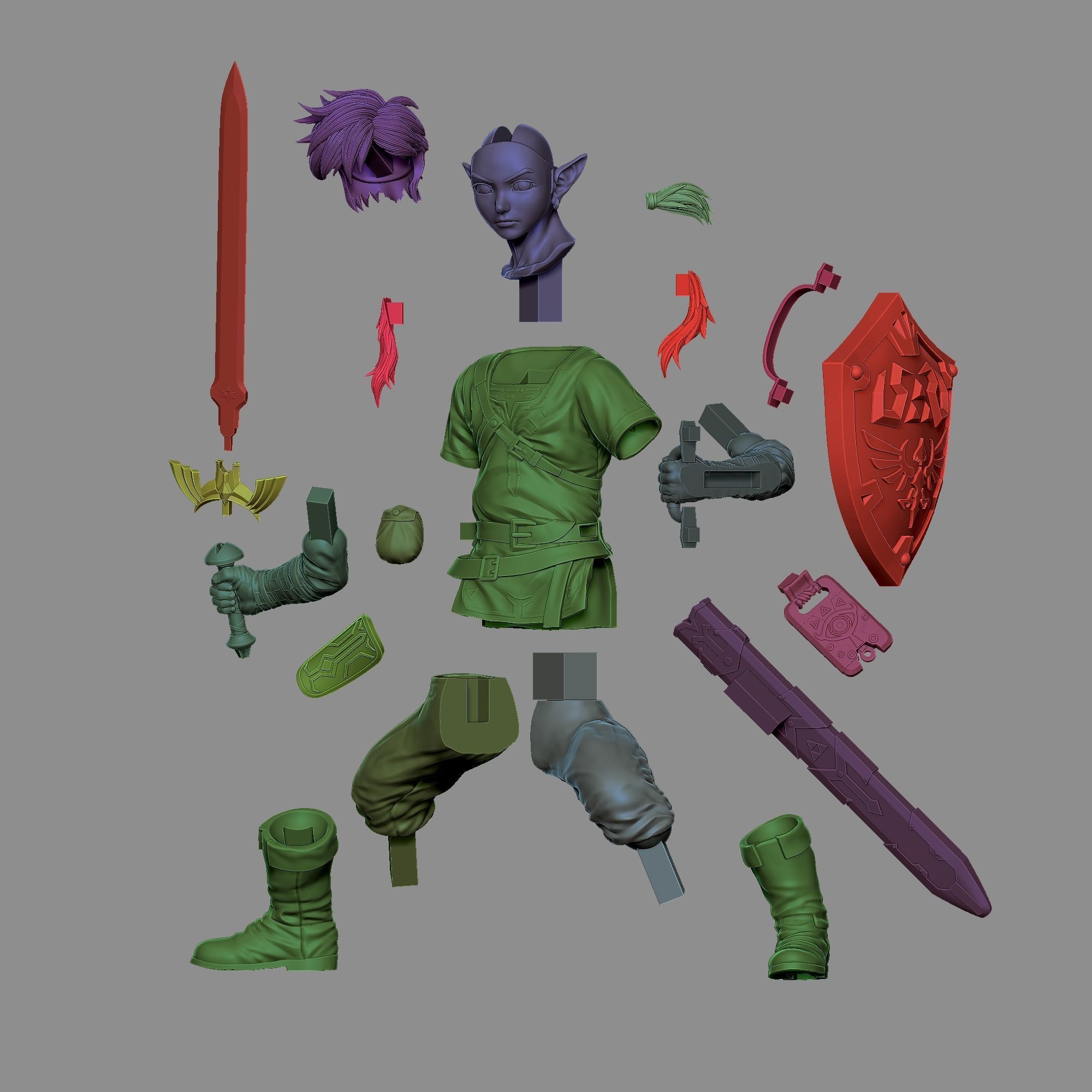 I will Fight - Link Breath of the Wild 3D print model_7