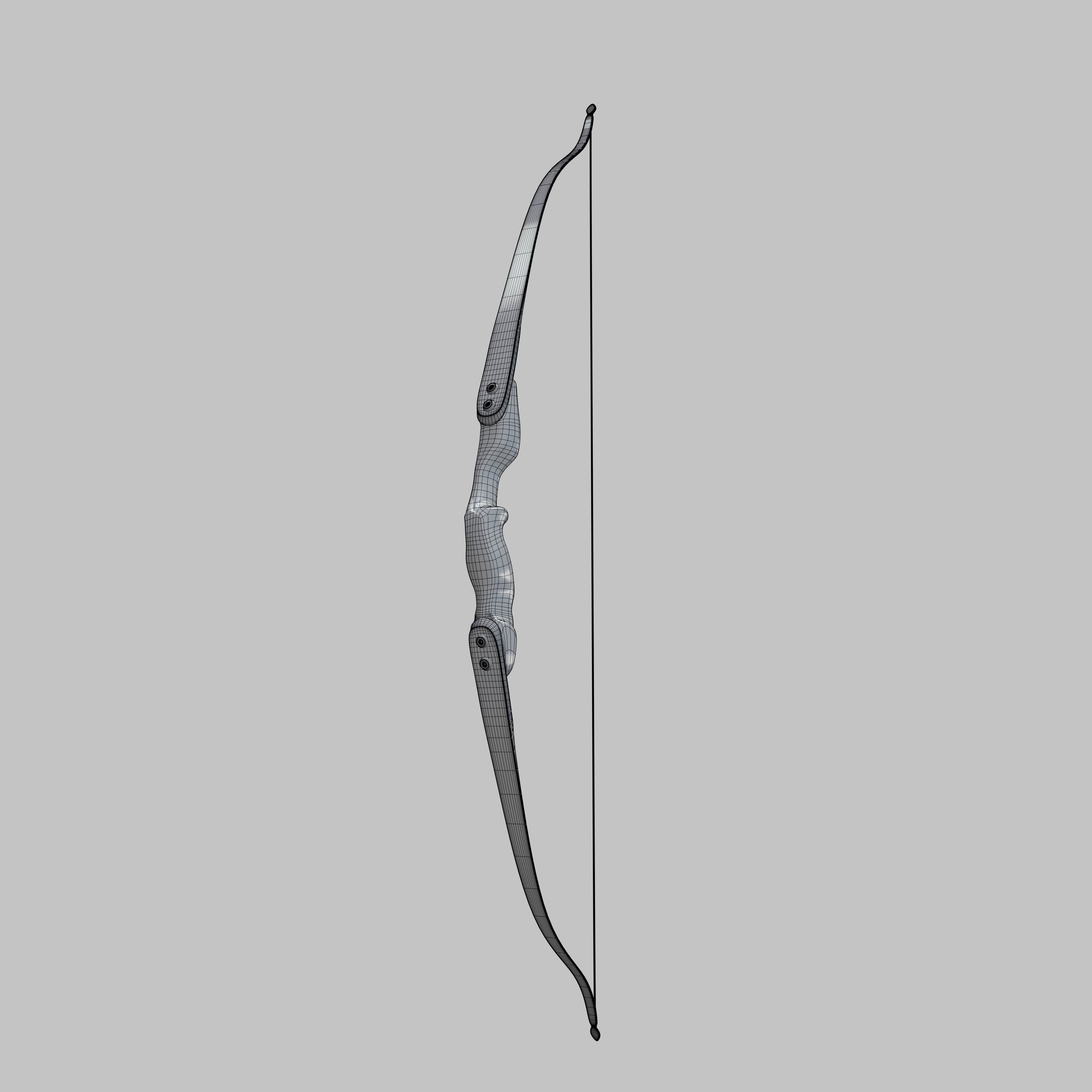 Recurve bow 3D model_4