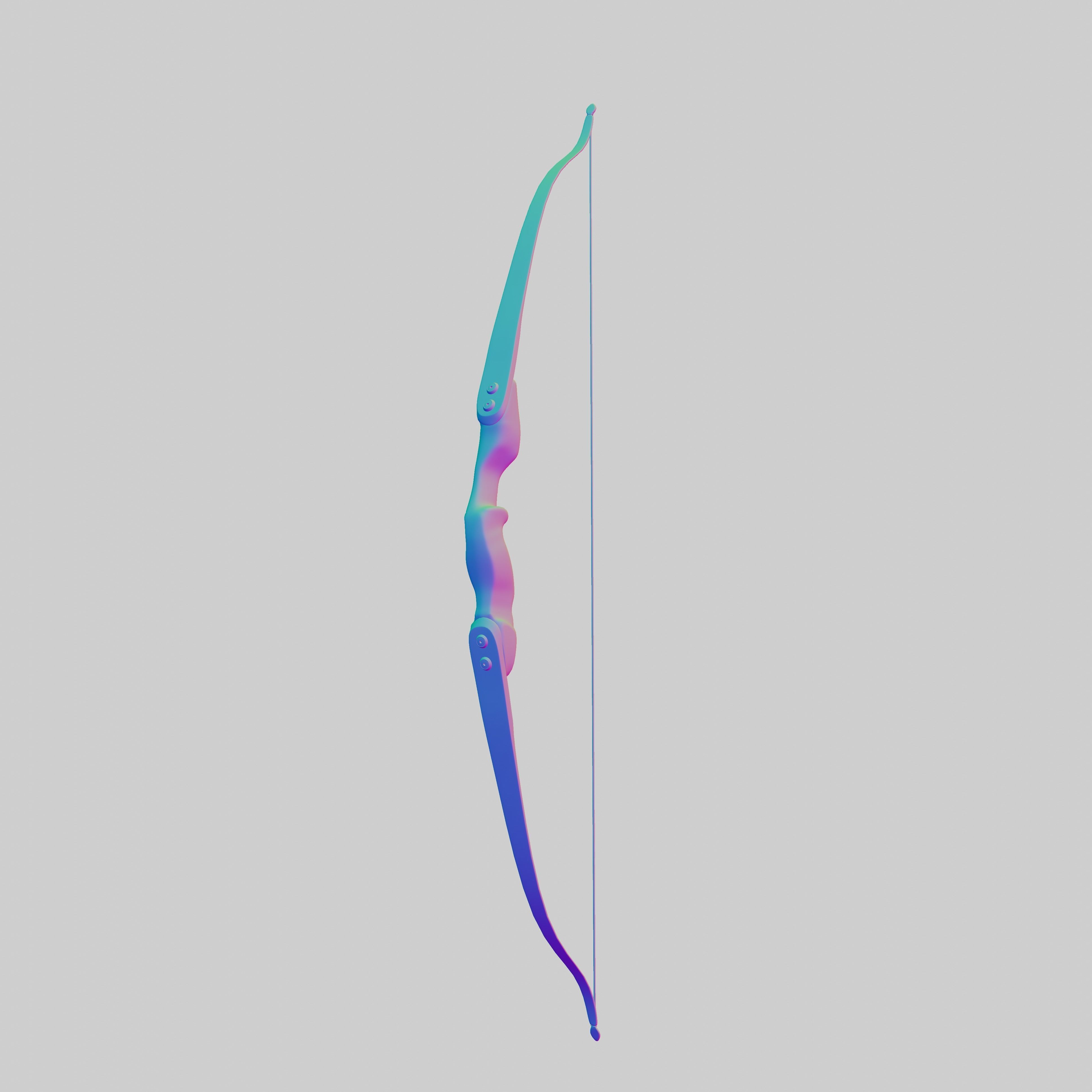 Recurve bow 3D model_5