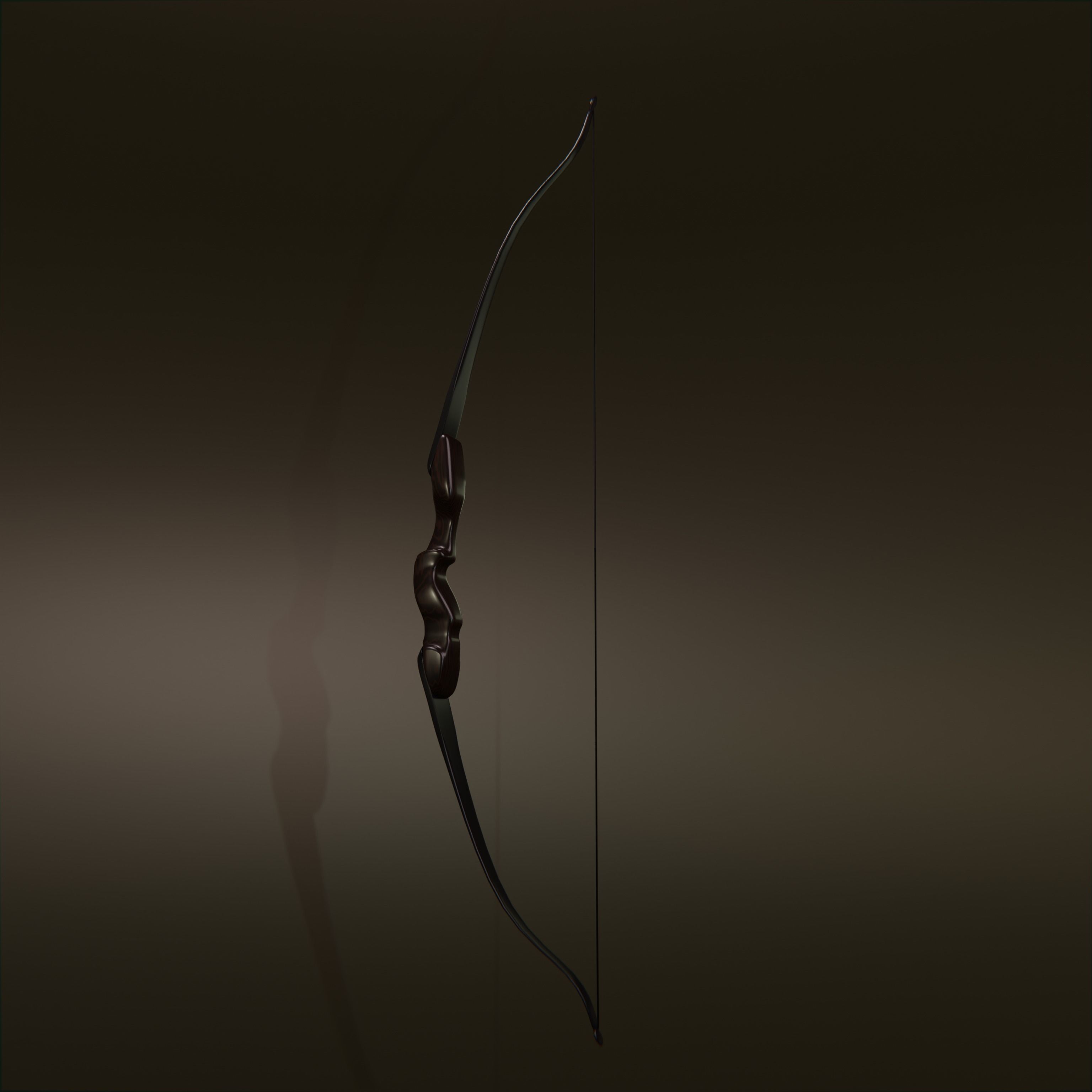 Recurve bow 3D model_1