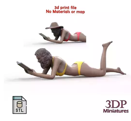 N1 people on the beach 3D print model