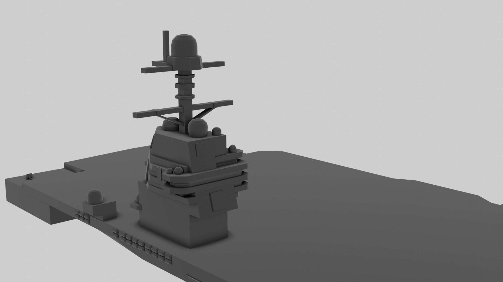 USS Gerald R Ford - Model for small scale printing 3D print model_16