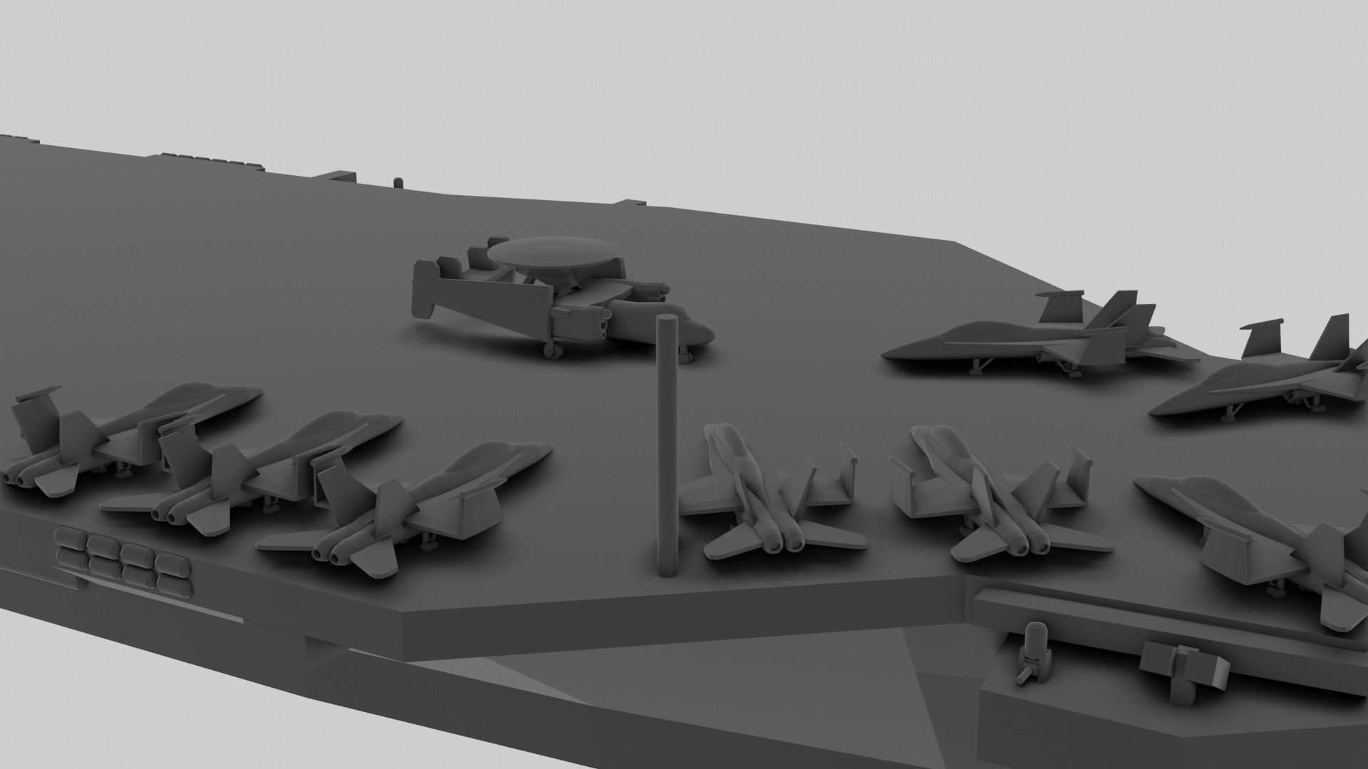 USS Gerald R Ford - Model for small scale printing 3D print model_3