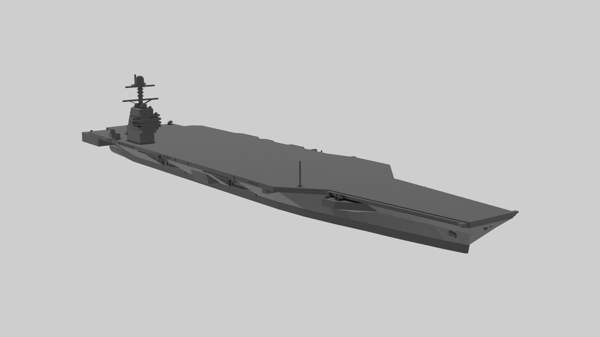 USS Gerald R Ford - Model for small scale printing 3D print model_12