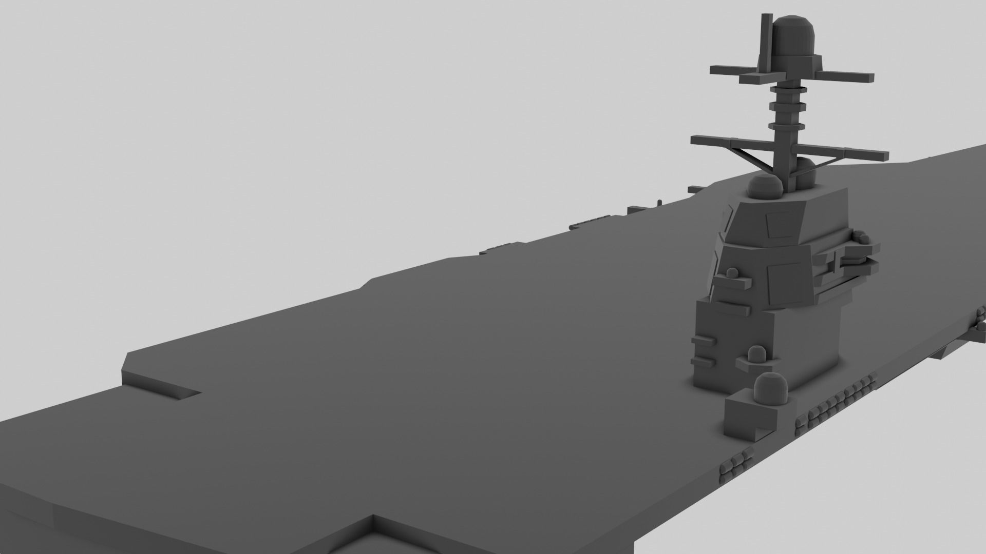 USS Gerald R Ford - Model for small scale printing 3D print model_17