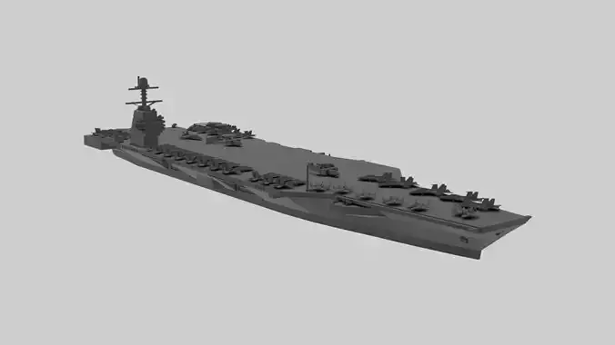 USS Gerald R Ford - Model for small scale printing 3D print model
