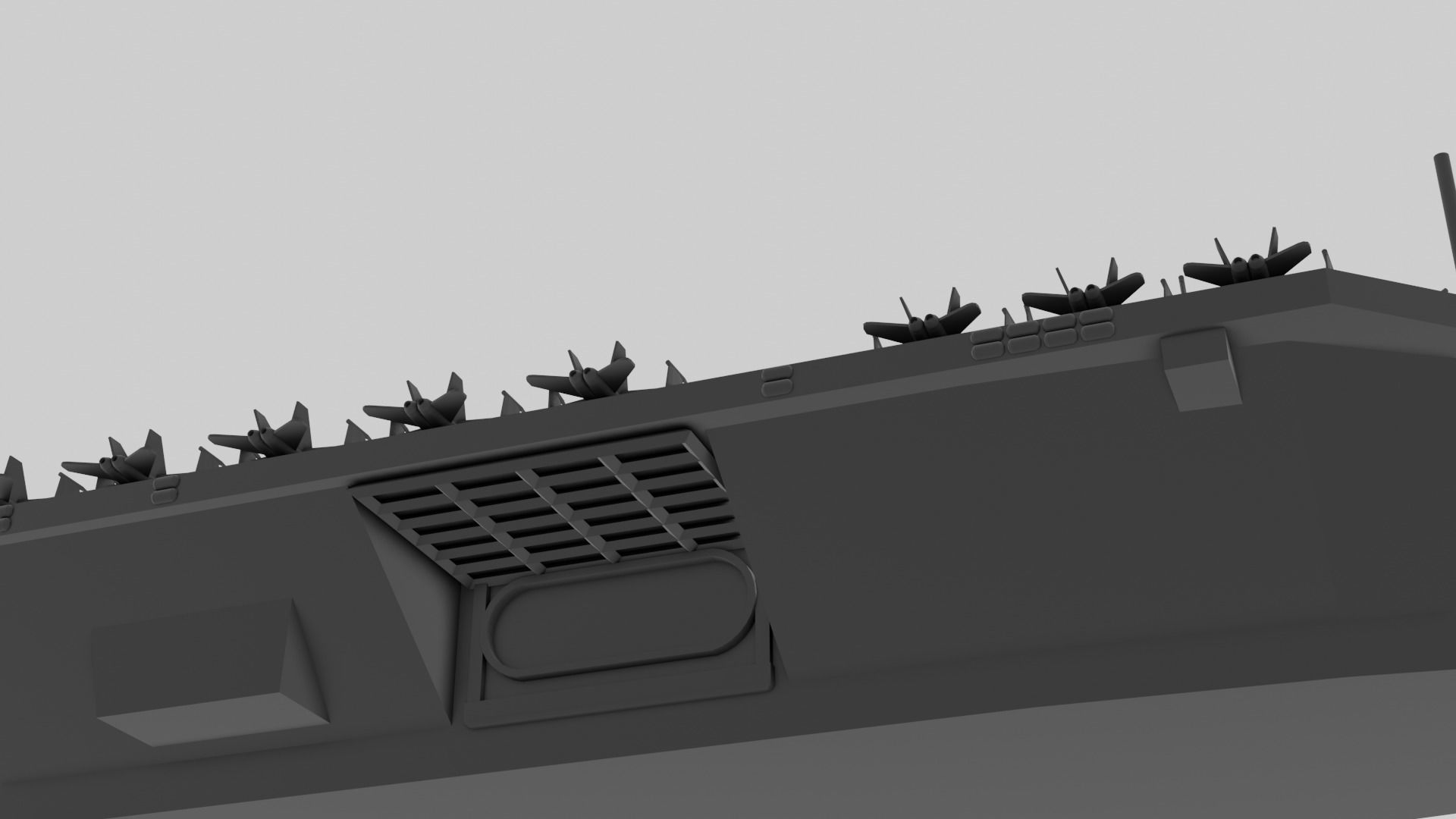 USS Gerald R Ford - Model for small scale printing 3D print model_4