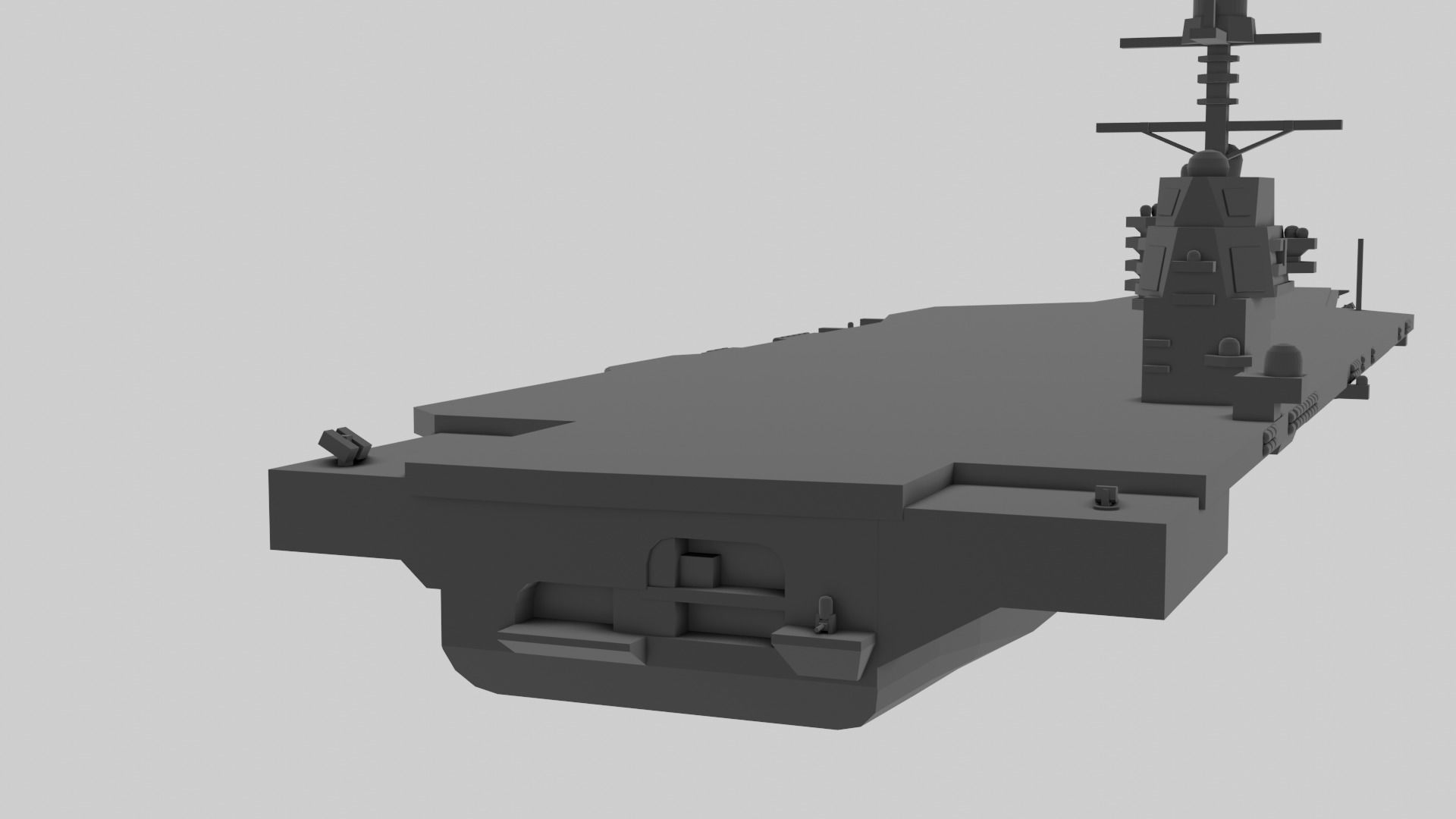 USS Gerald R Ford - Model for small scale printing 3D print model_18