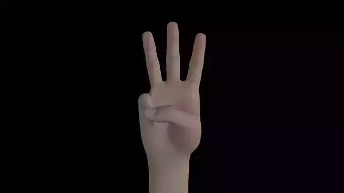 HAND03 Low-poly 3D model
