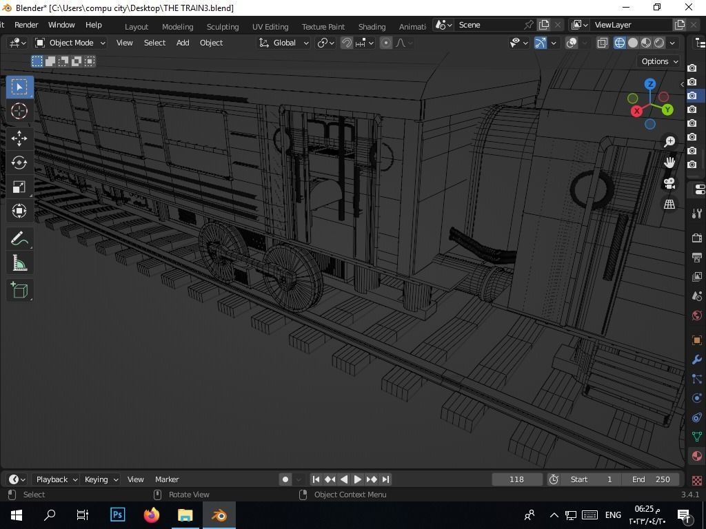 the authentic egyptian train in the alexandrian style Free 3D model_19