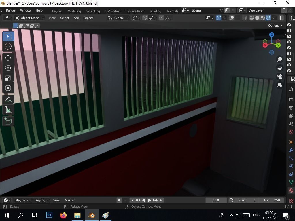 the authentic egyptian train in the alexandrian style Free 3D model_5
