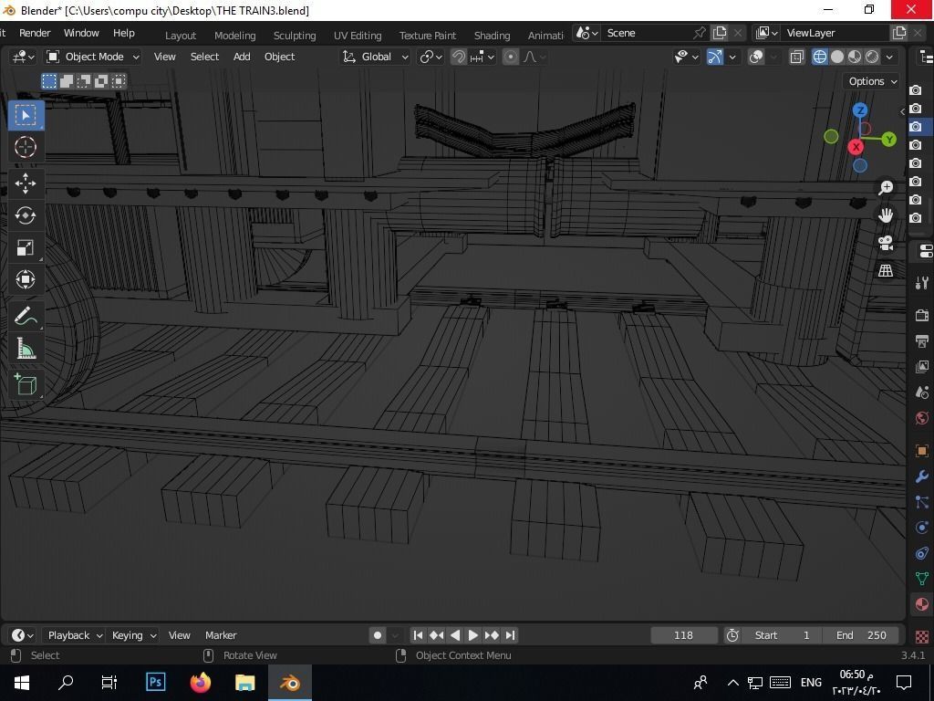 the authentic egyptian train in the alexandrian style Free 3D model_31