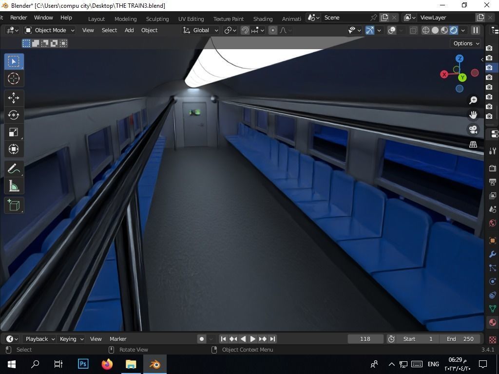 the authentic egyptian train in the alexandrian style Free 3D model_22
