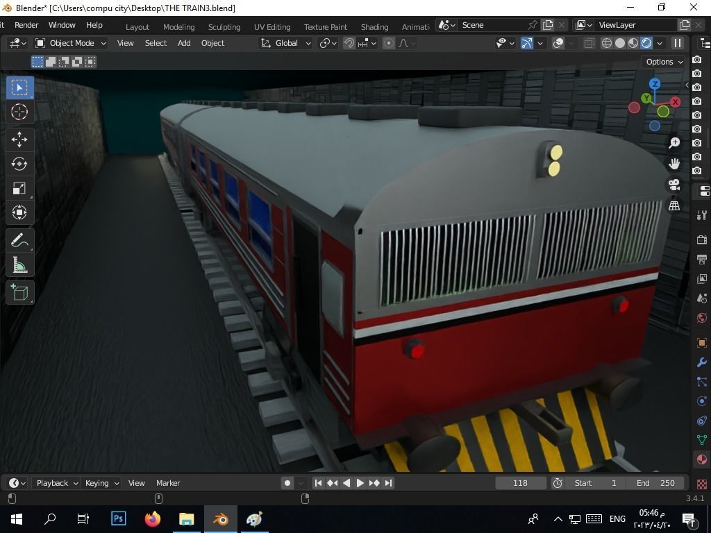 the authentic egyptian train in the alexandrian style Free 3D model_3