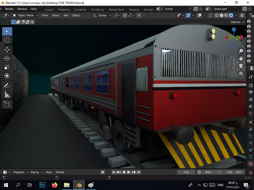 the authentic egyptian train in the alexandrian style Free 3D model_0