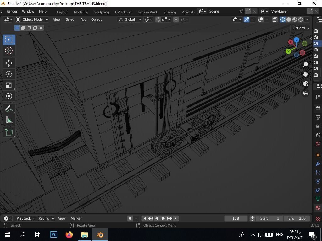 the authentic egyptian train in the alexandrian style Free 3D model_16