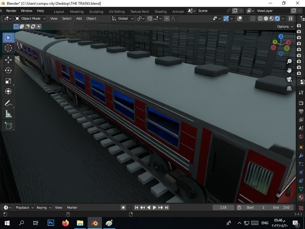 the authentic egyptian train in the alexandrian style Free 3D model_2
