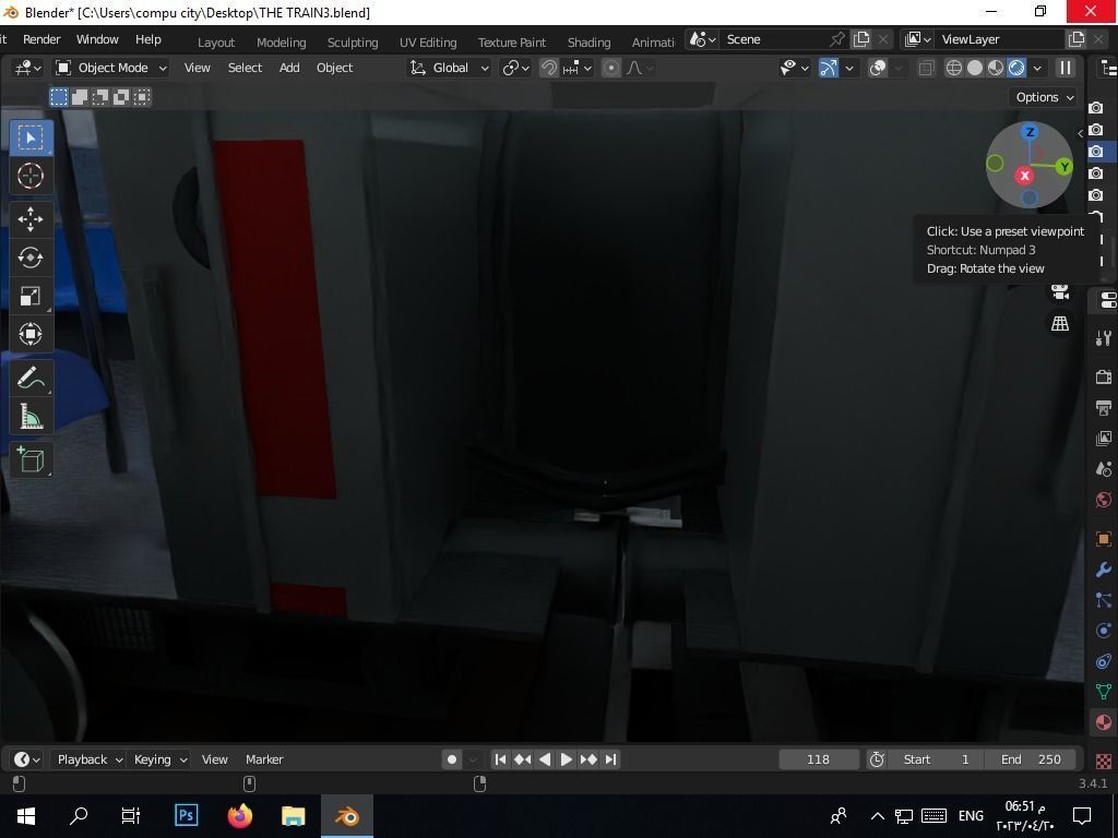 the authentic egyptian train in the alexandrian style Free 3D model_33