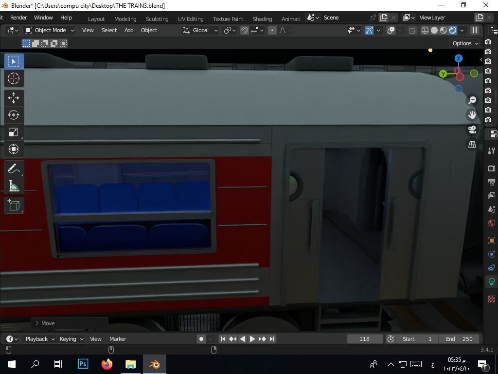 the authentic egyptian train in the alexandrian style Free 3D model_46