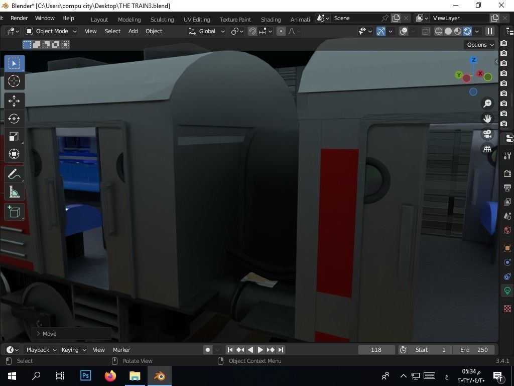 the authentic egyptian train in the alexandrian style Free 3D model_32