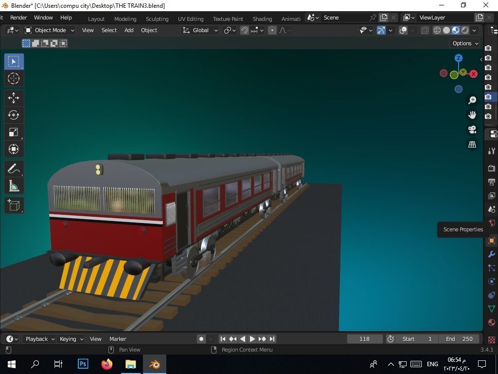 the authentic egyptian train in the alexandrian style Free 3D model_38
