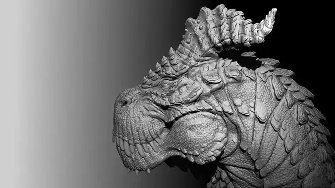 Dragon Head 01 3D print model