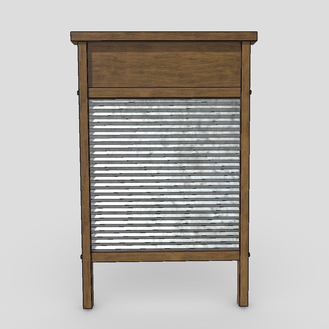 Washboard Low-poly 3D model_4