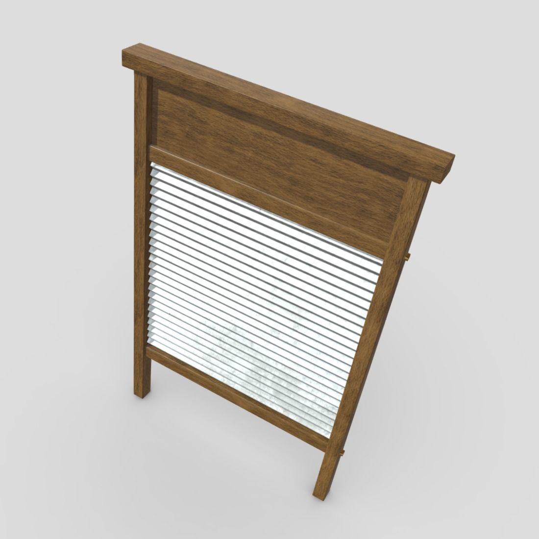 Washboard Low-poly 3D model_5