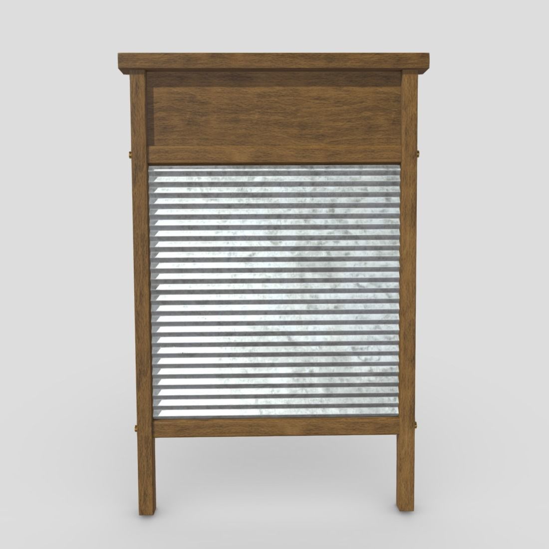 Washboard Low-poly 3D model_3