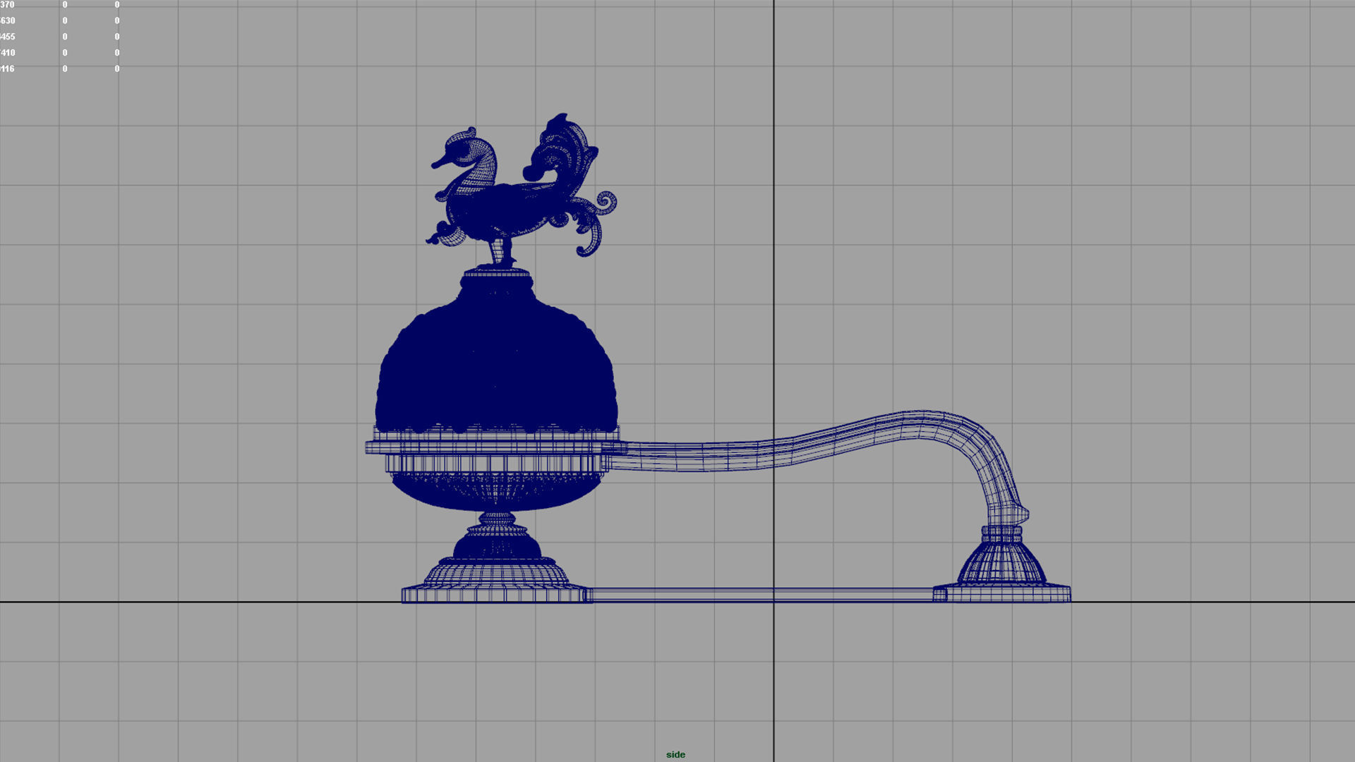 benzoin resin guggal dhoop sambrani stand 3D model_1