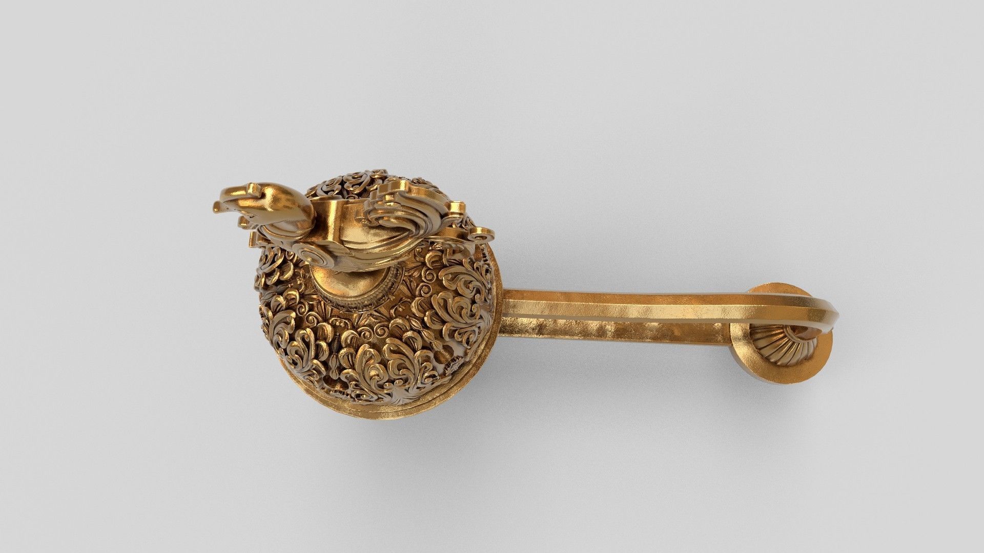 benzoin resin guggal dhoop sambrani stand 3D model_15