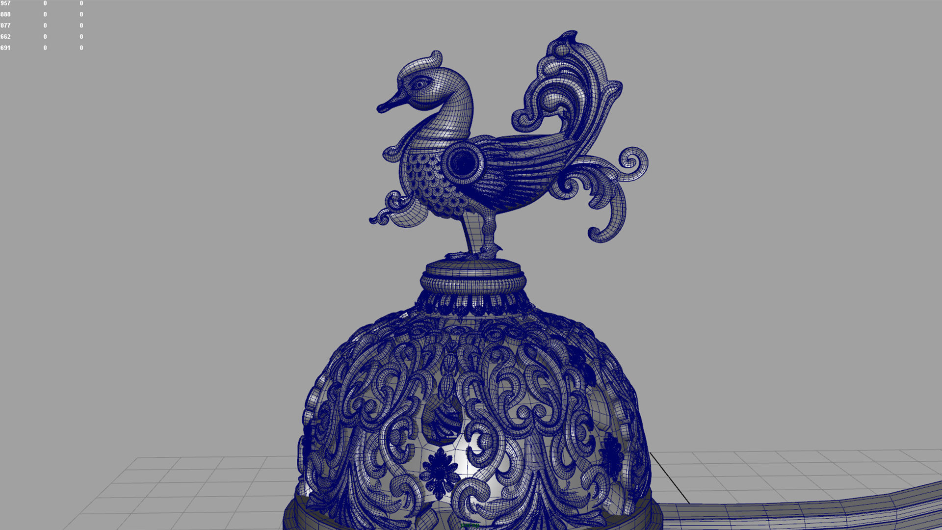 benzoin resin guggal dhoop sambrani stand 3D model_6