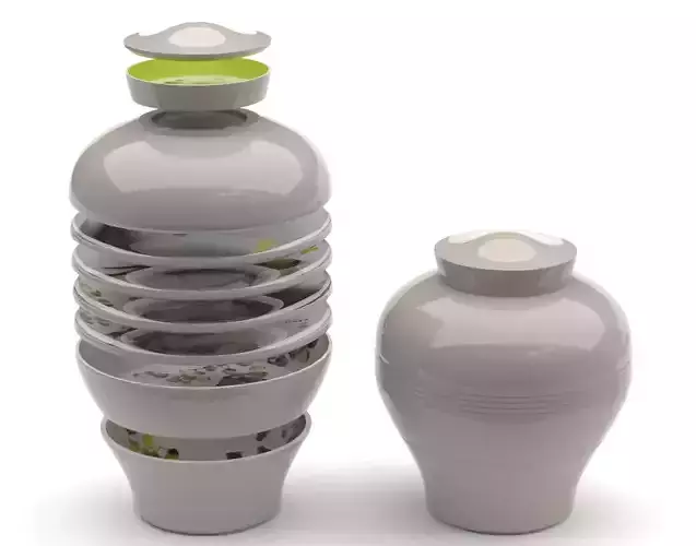 Yuan parnasse - Ibride - stackable tableware 3D model
