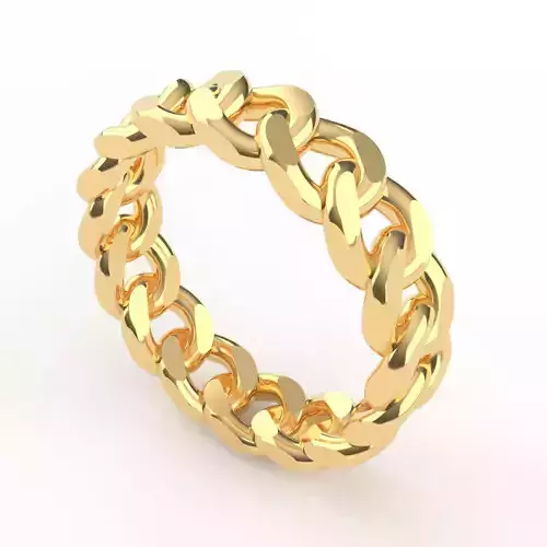 cuban chain ring  3D print model