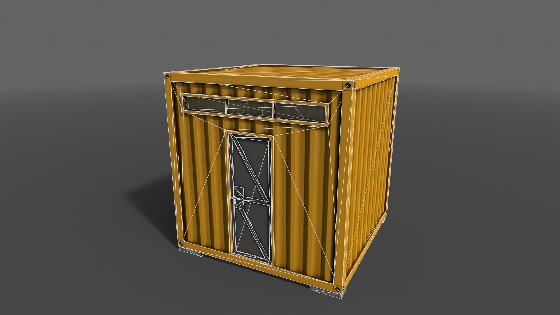 PBR Container House AA V2 Low-poly 3D model_15