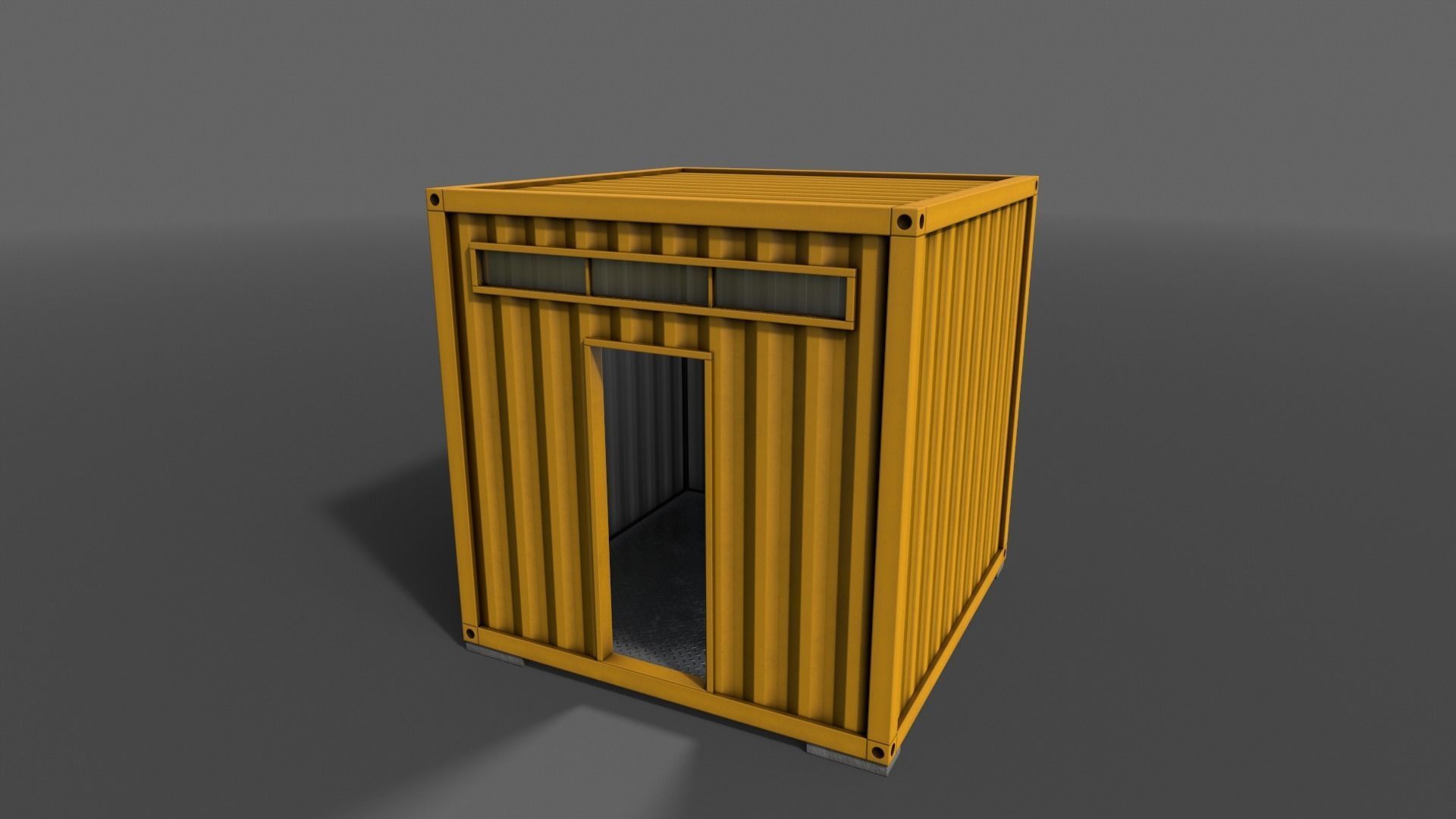 PBR Container House AA V2 Low-poly 3D model_5