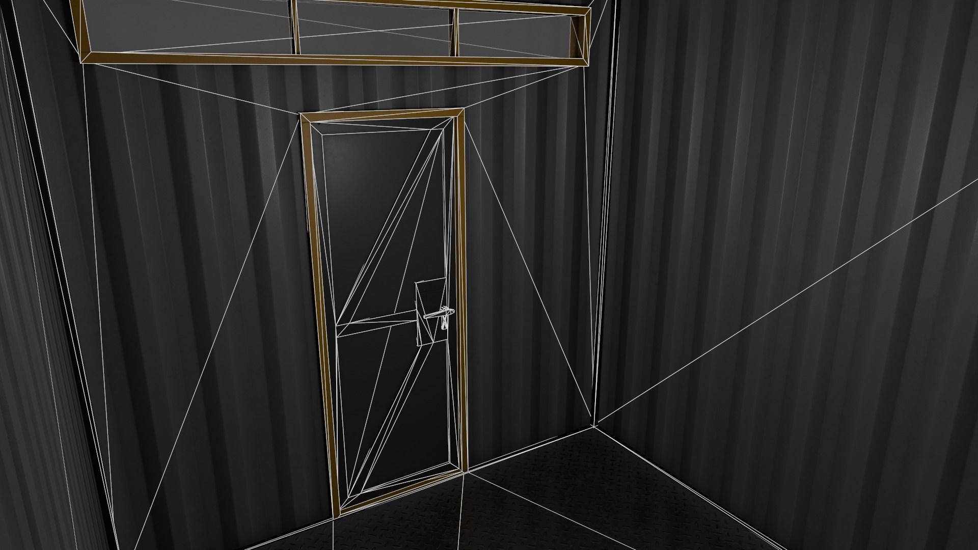 PBR Container House AA V2 Low-poly 3D model_16