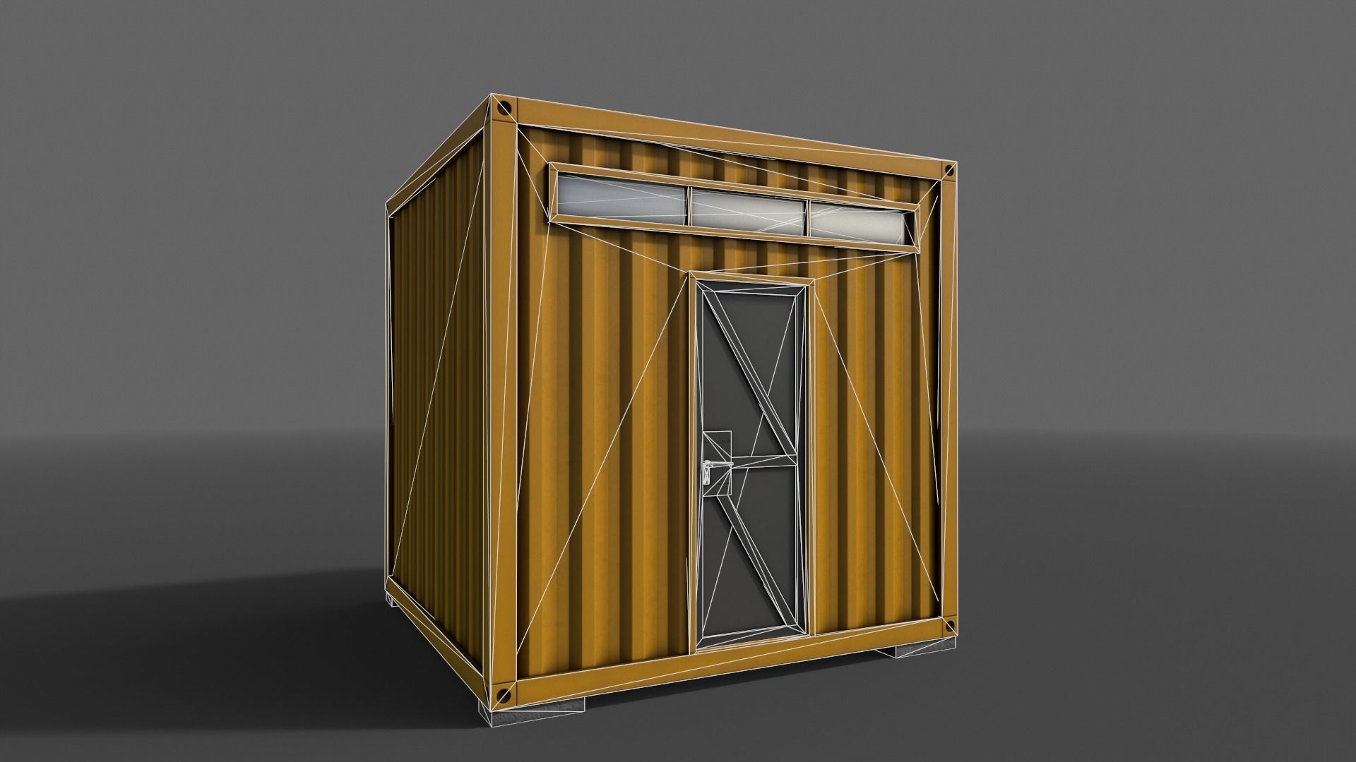 PBR Container House AA V2 Low-poly 3D model_14