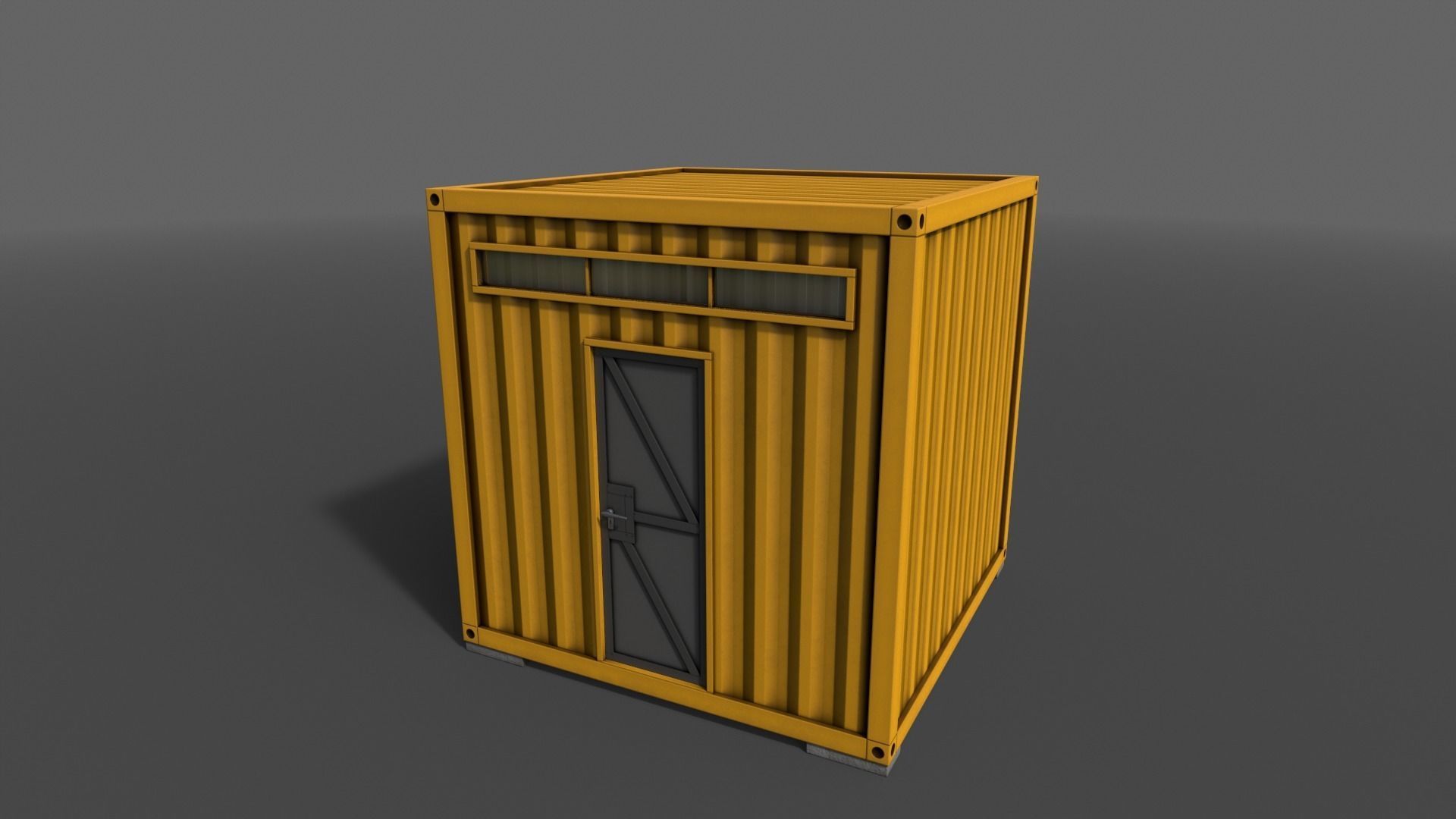 PBR Container House AA V2 Low-poly 3D model_4