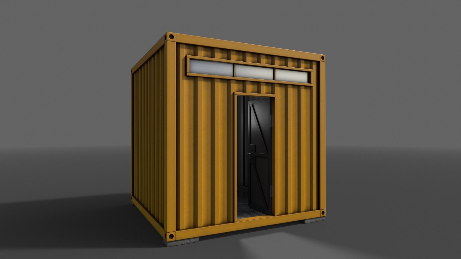 PBR Container House AA V2 Low-poly 3D model_3