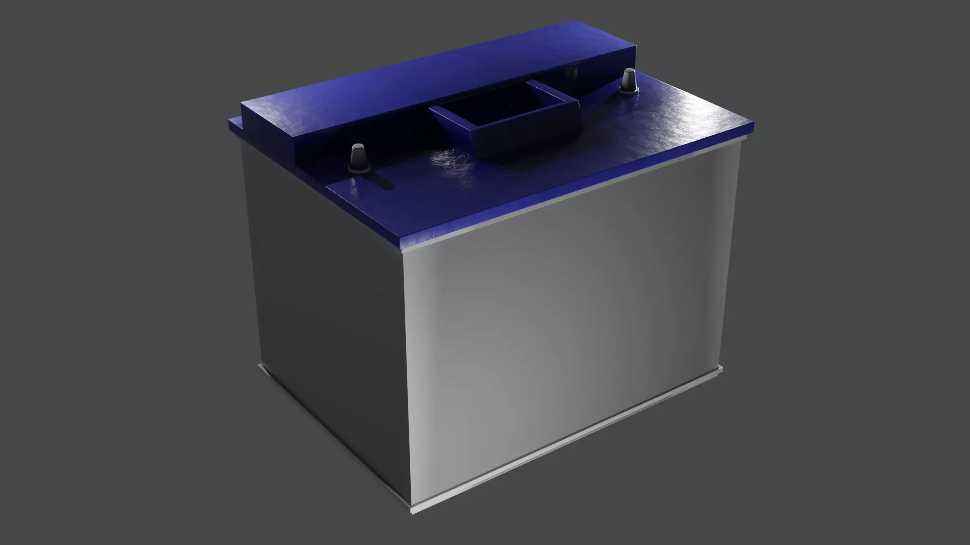 Car Battery Low-poly 3D model_0
