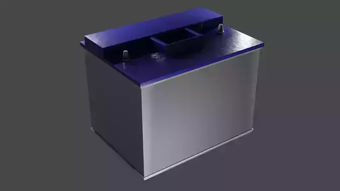 Car Battery Low-poly 3D model