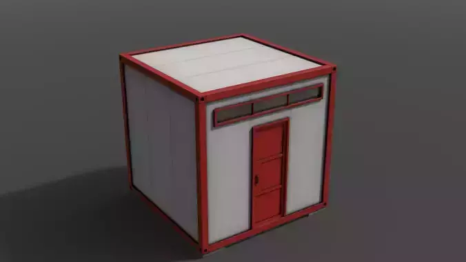 PBR Container House AB V2 Low-poly 3D model